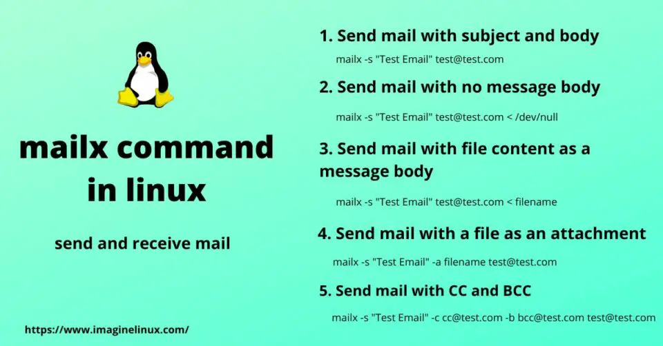 how to send mail in linux using mailx command