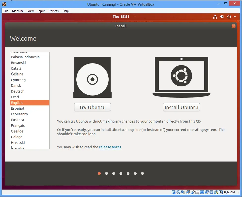 install ubuntu option