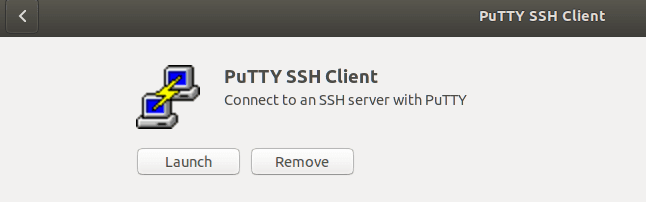 launch putty