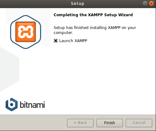 install xampp on Ubuntu installation completed