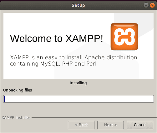 xampp installation started