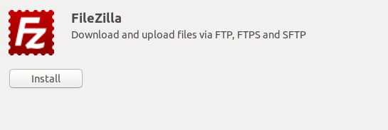 Click Install Button to install filezilla