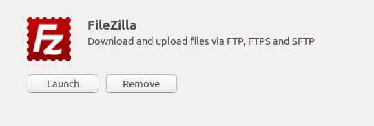 Click launch button to start filezilla