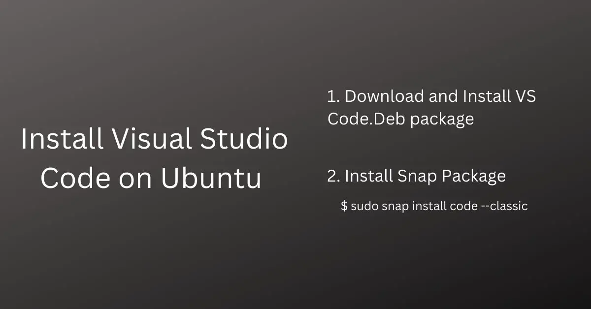install visual studio code on Ubuntu 18.04