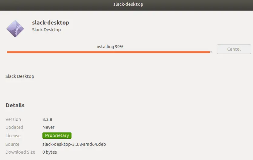 slack desktop installing