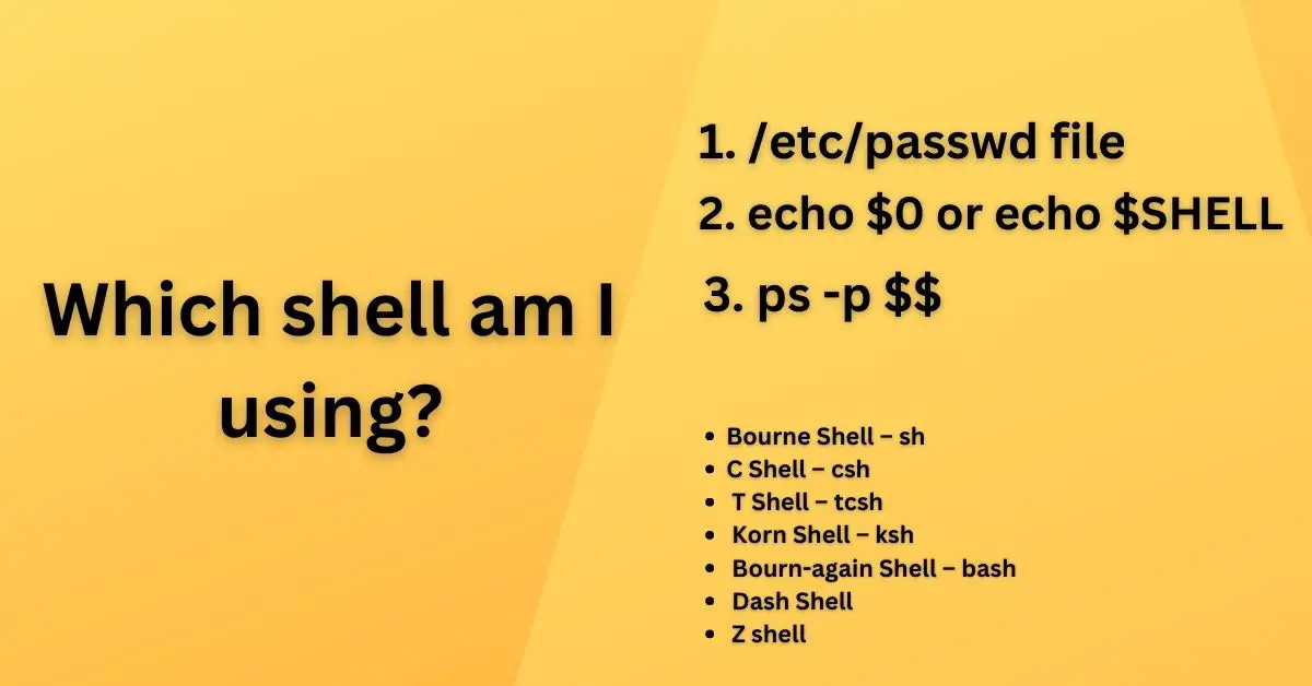 Which Shell Am I Using?