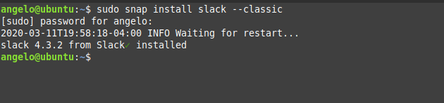 3.- Installing Slack using snap