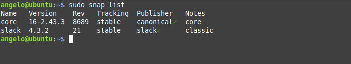 5.- List Snap applications on Ubuntu