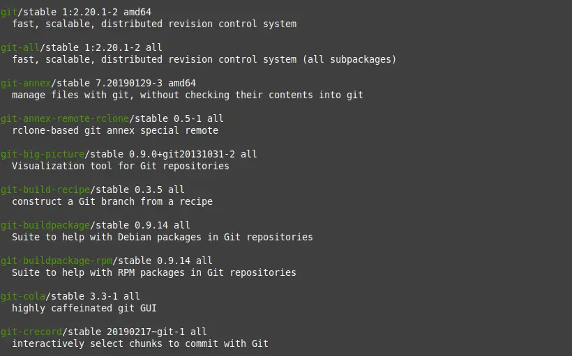 Git on the Debian repositories
