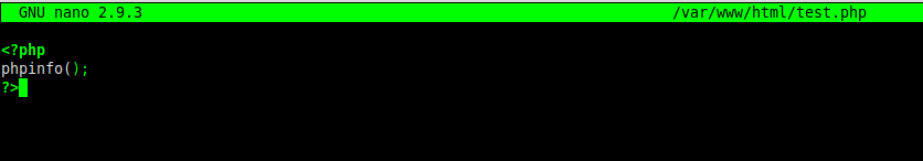 Checking the functioning of Apache and PHP.