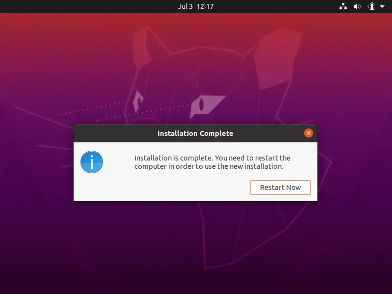 Ubuntu is installed