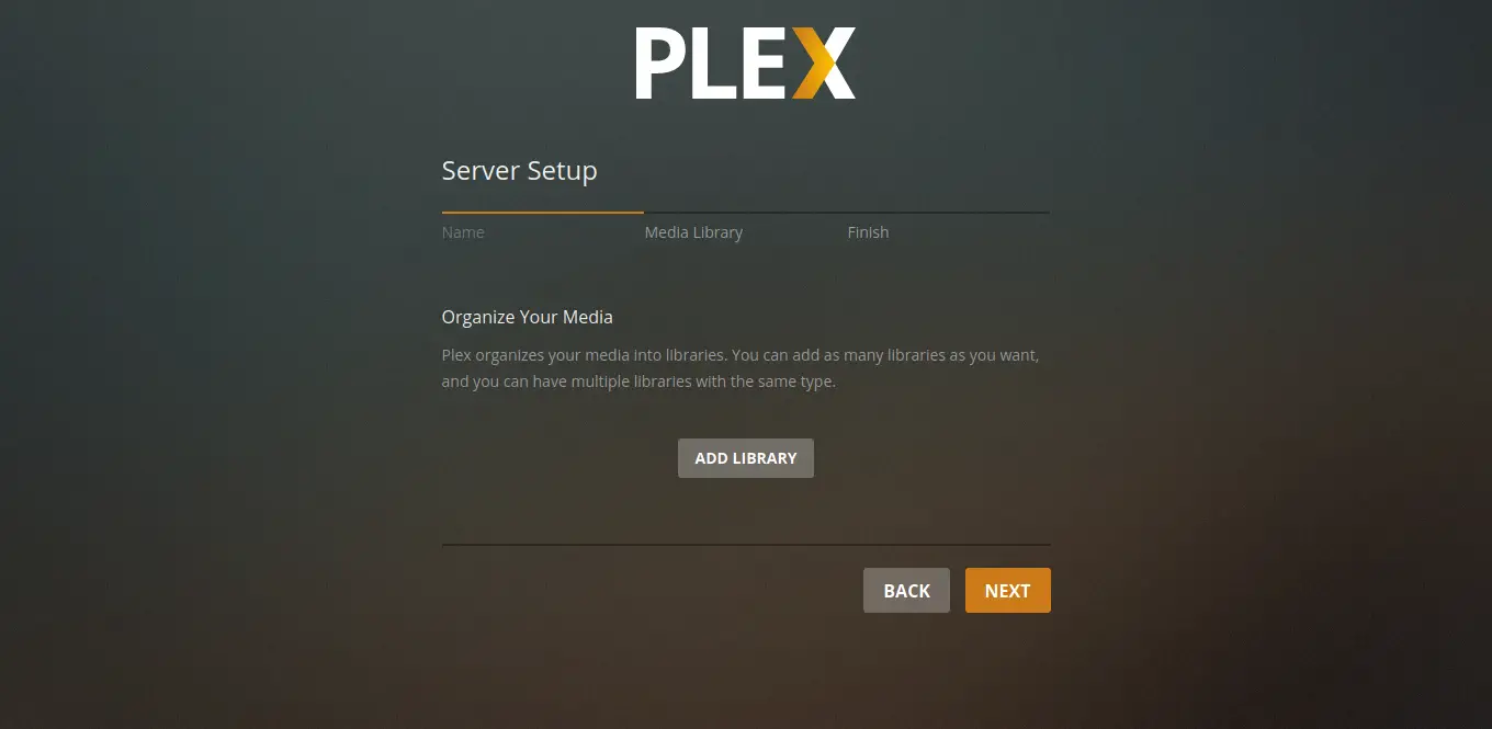 Add library to Plex