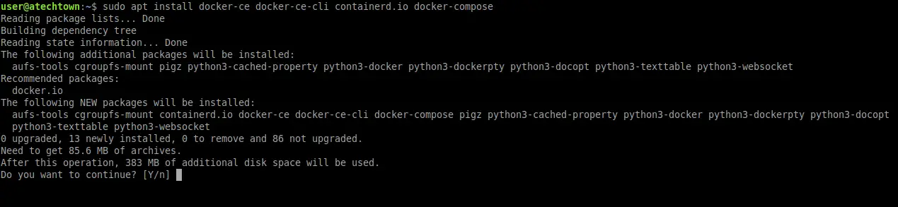 Installing docker on Ubuntu 20.04
