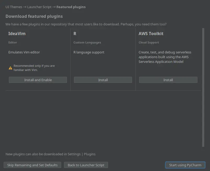 PyCharm plugins