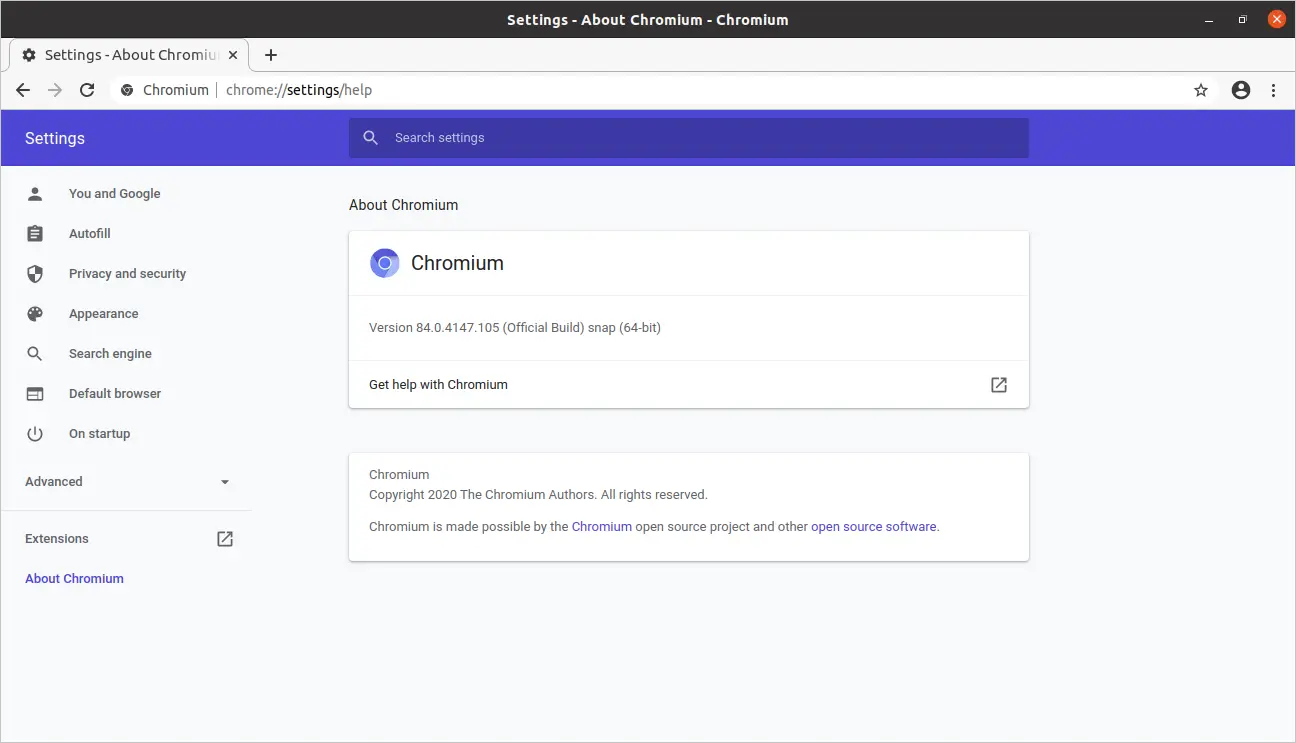 Running Chromium