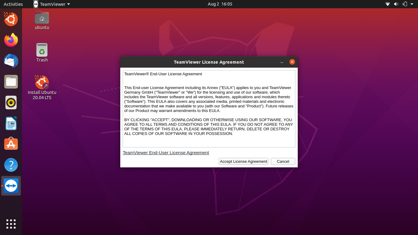 License agreement