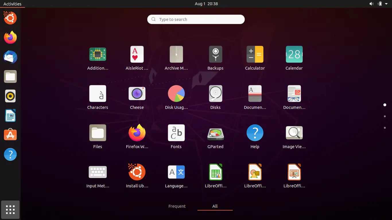 Ubuntu default applications