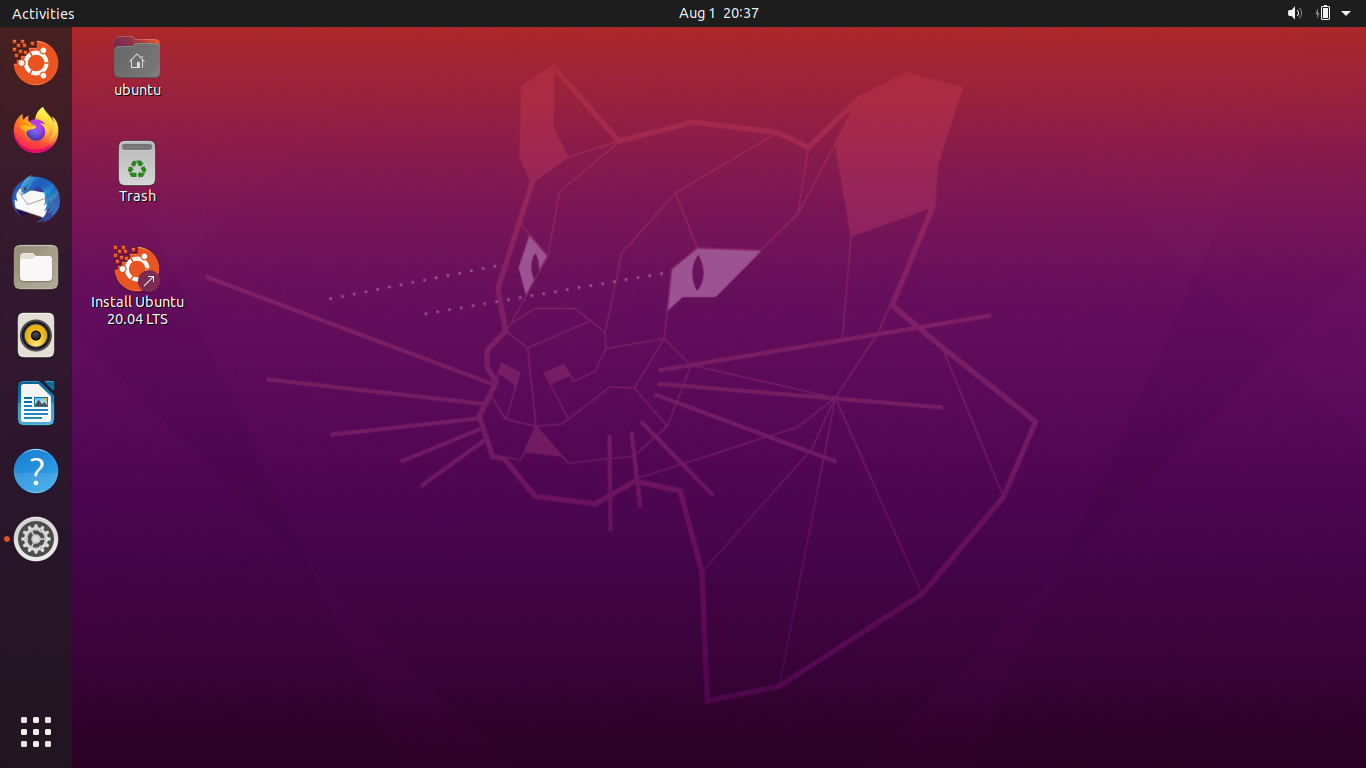 Ubuntu desktop