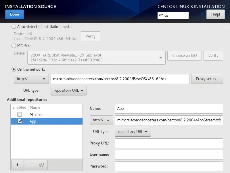 Adding a mirror to install CentOS