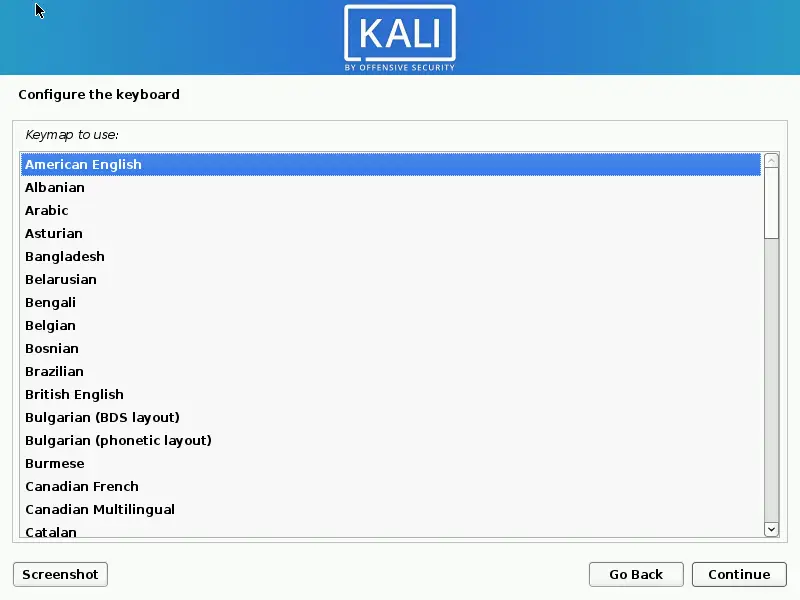 Configure keyboard layout