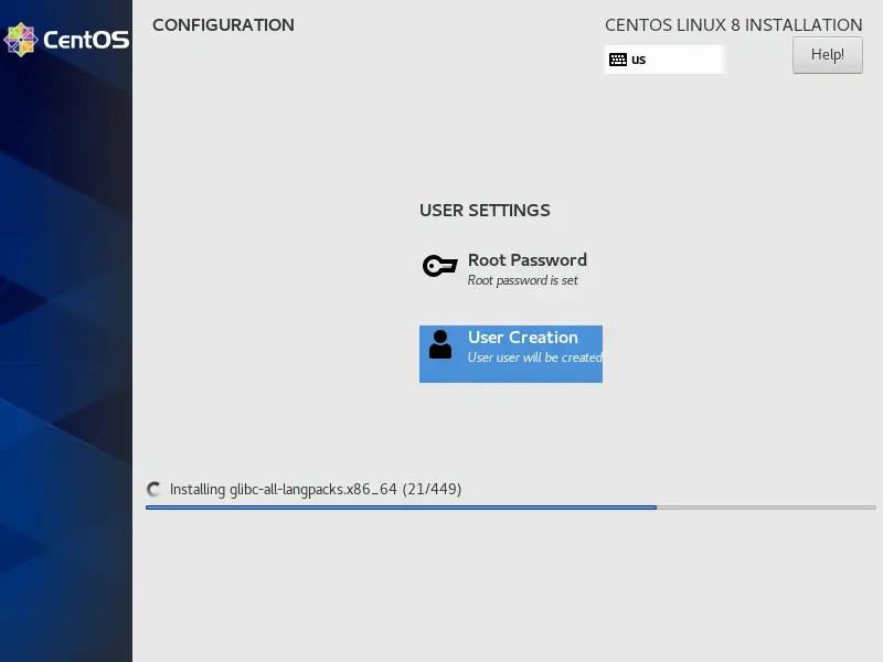 Installing CentOS 8