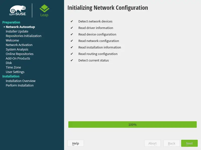 Network configuration