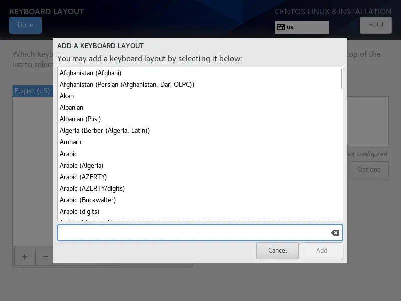 Adding a new Keyboard Layout before installing CentOS