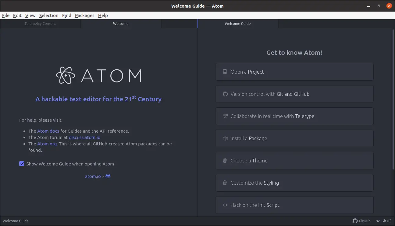 Atom interface