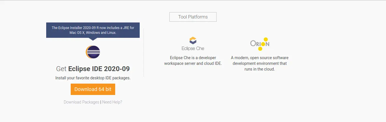 Download Eclipse on Ubuntu 20.04