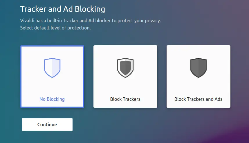 Enable Tracker and Ad blocker