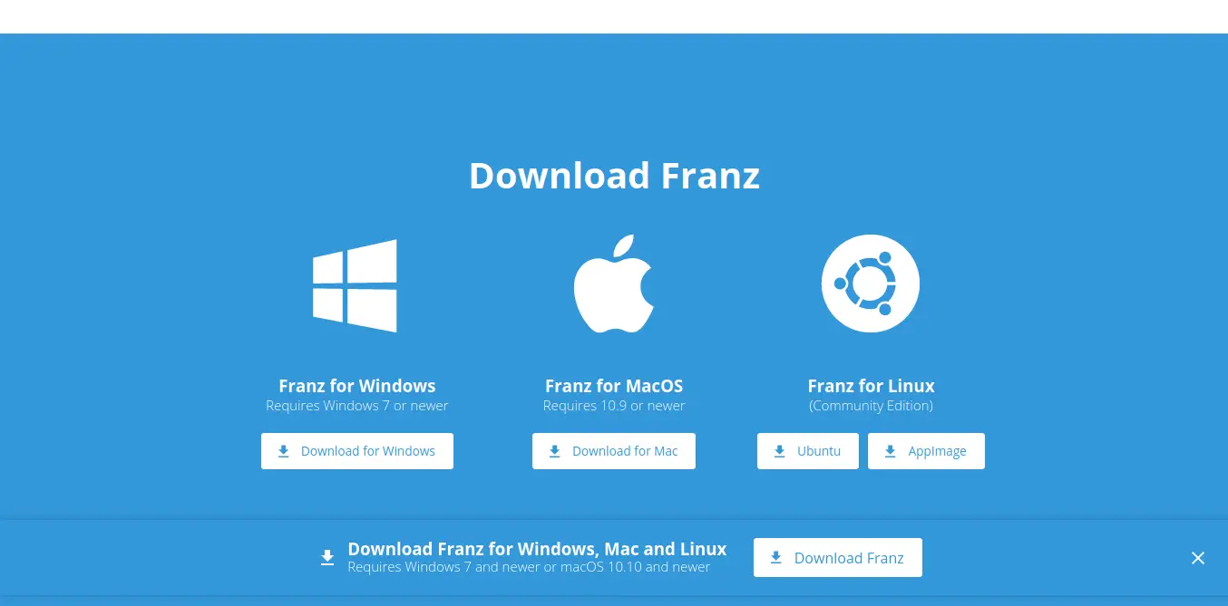 Downloading the Franz Package