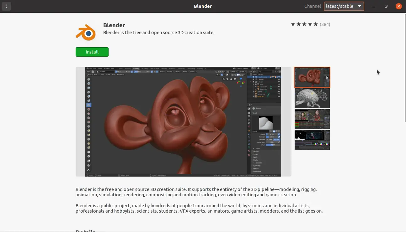 Install Blender on Ubuntu 20.04