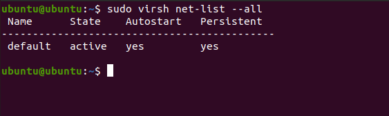 KVM network status to check the service