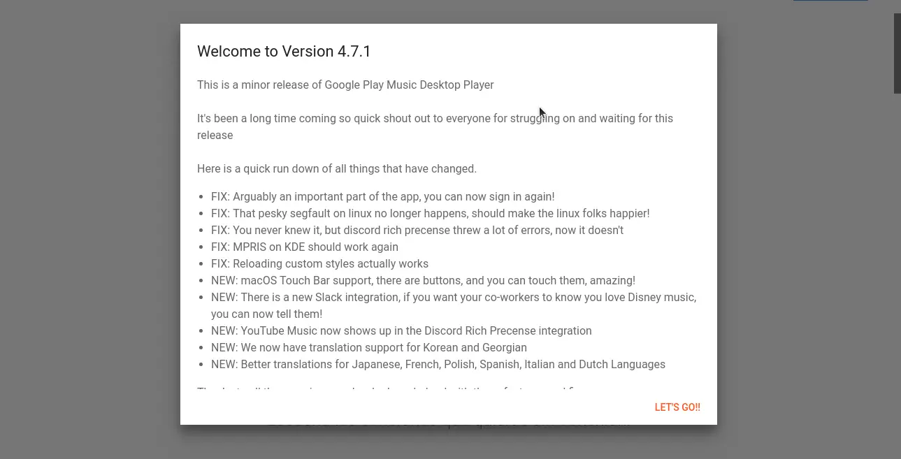 Launching the Google Play Music Desktop