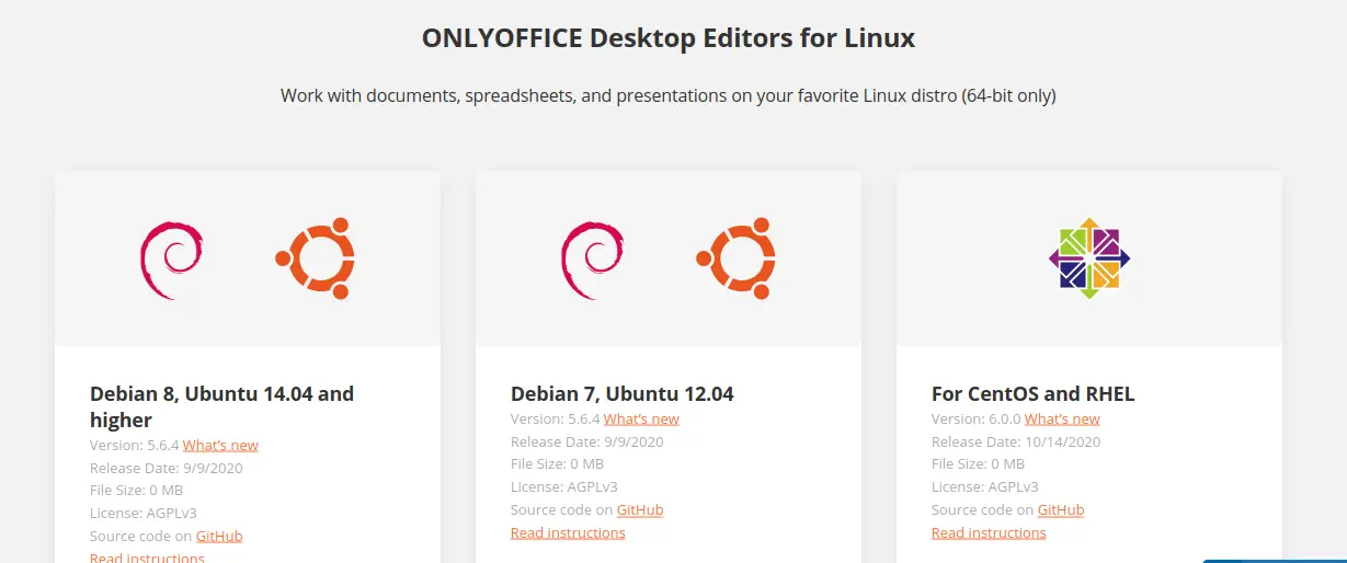 Download OnlyOffice on Ubuntu 20.04