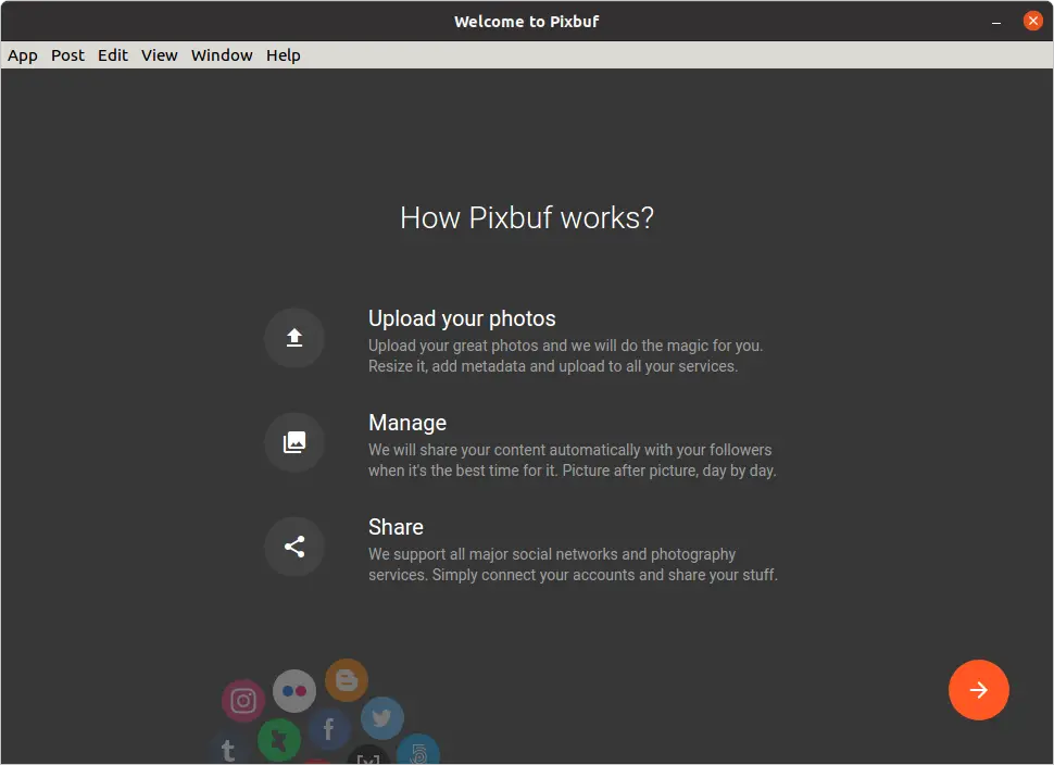 Pixbuf introduction screen