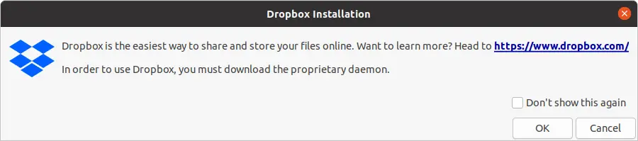 Dropbox installer