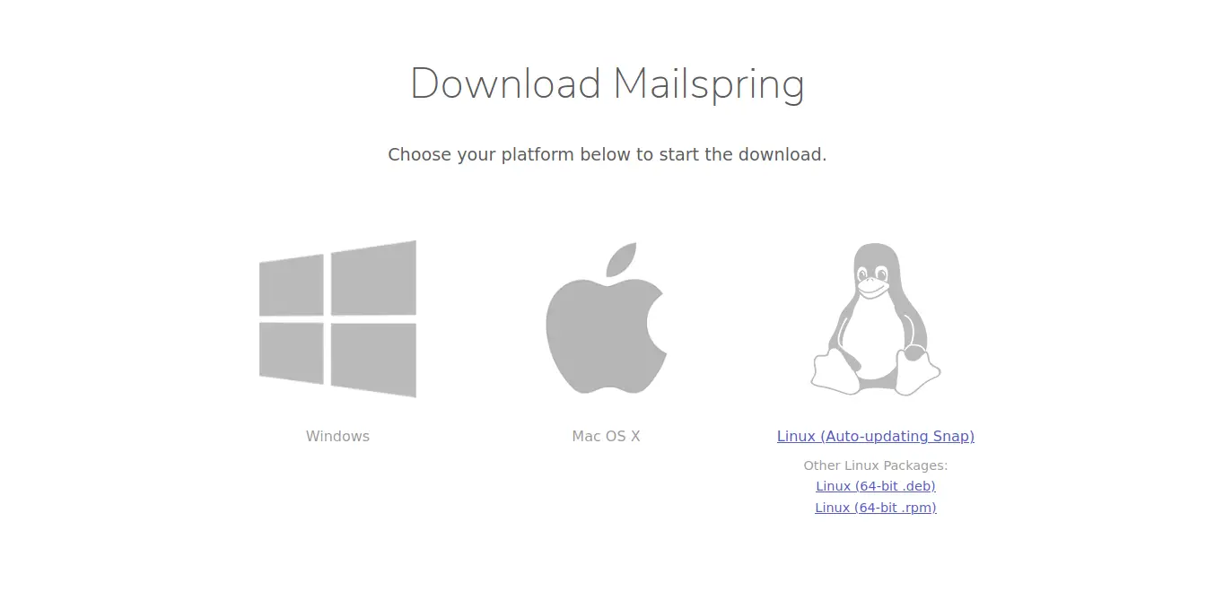Mailspring download page