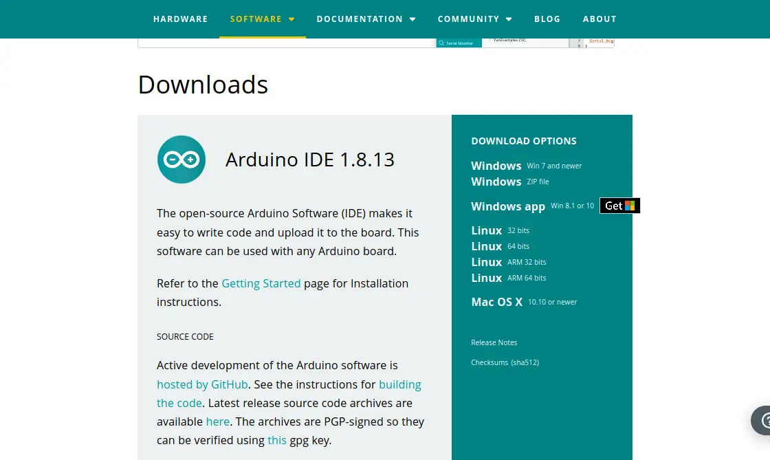 Downloading Arduino IDE