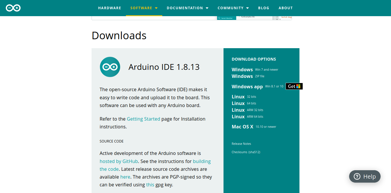 Downloading Arduino IDE