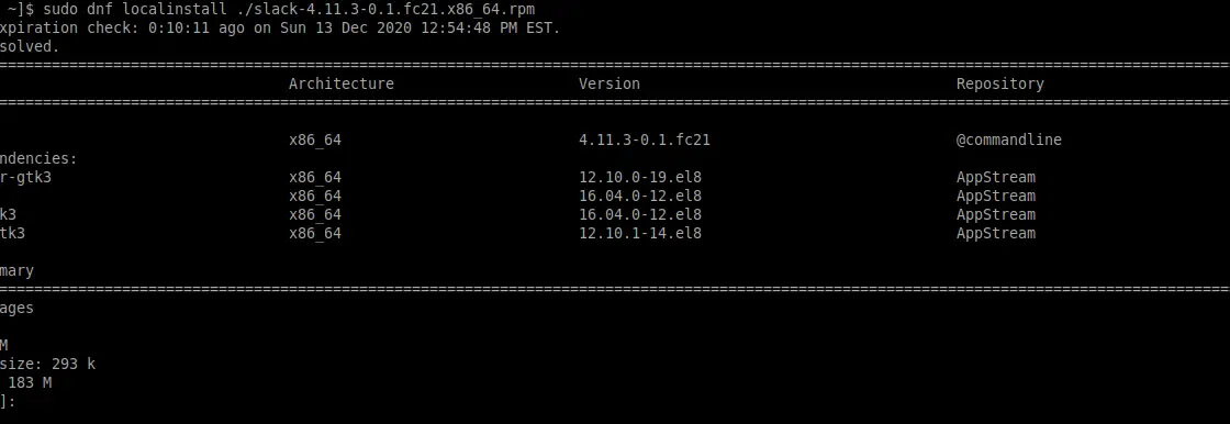 Install Slack on CentOS 8