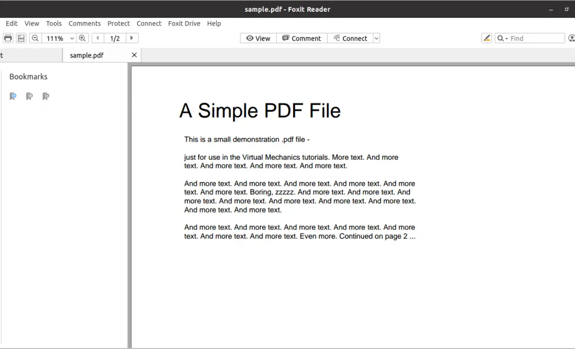 Foxit Reader interface