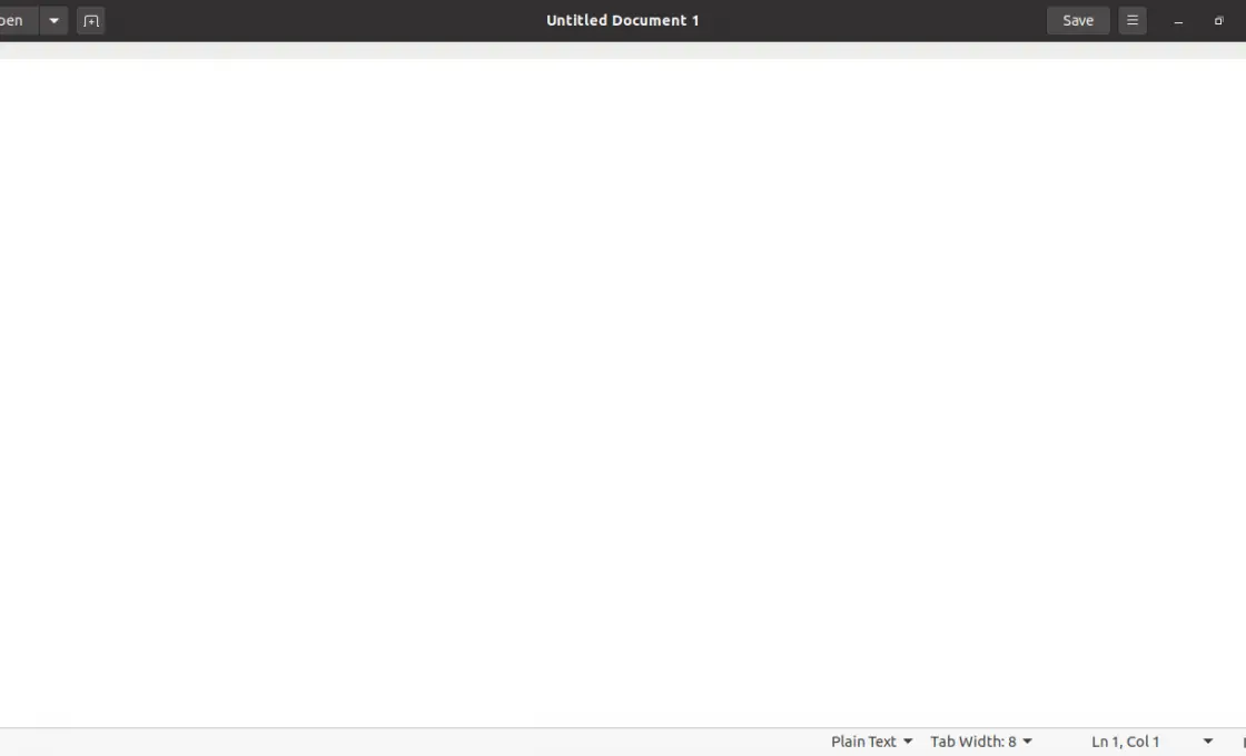 Gedit on Ubuntu 20.04
