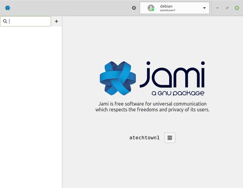 Jami main screen