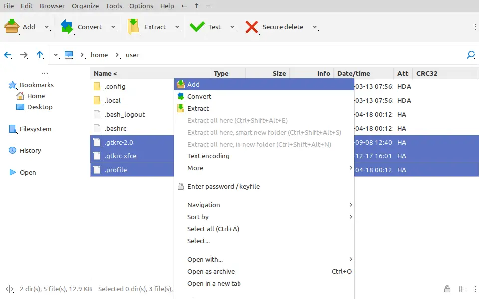 Using PeaZip to compress files