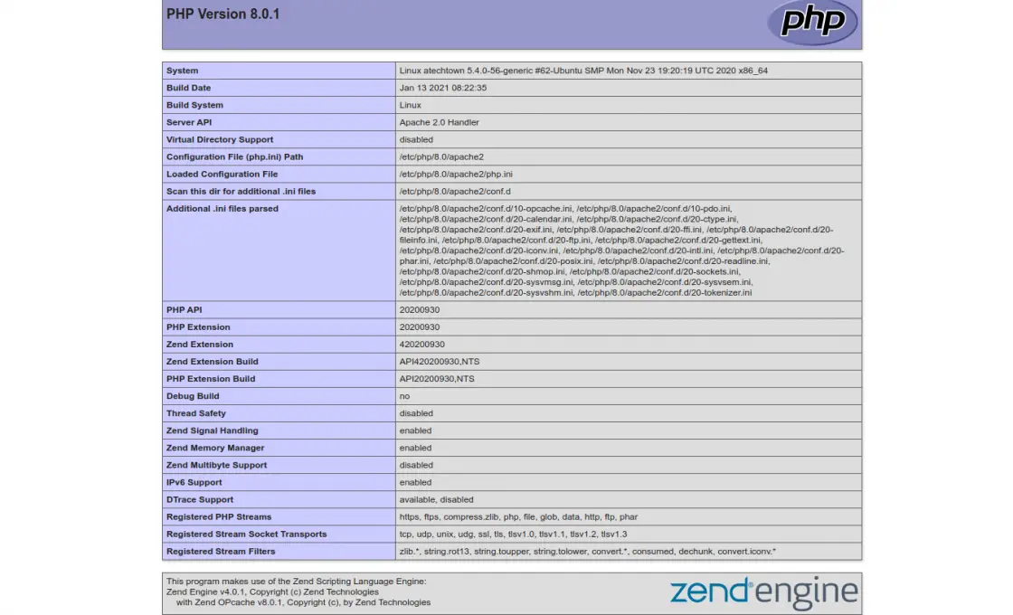 PHP 8 on Ubuntu 20.04