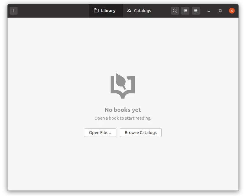 Foliate default screen