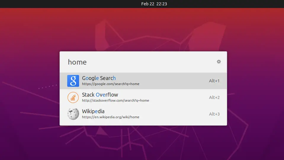 Ulauncher can search from Google
