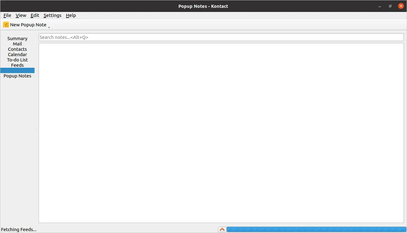 Taking notes with Kontact on Ubuntu 20.04