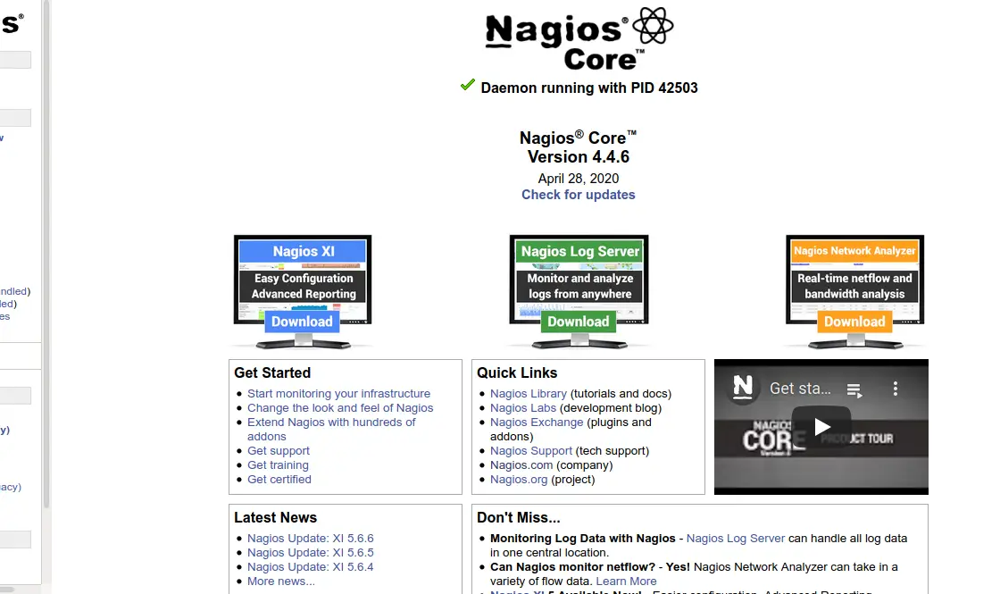 Nagios running on Ubuntu 20.04